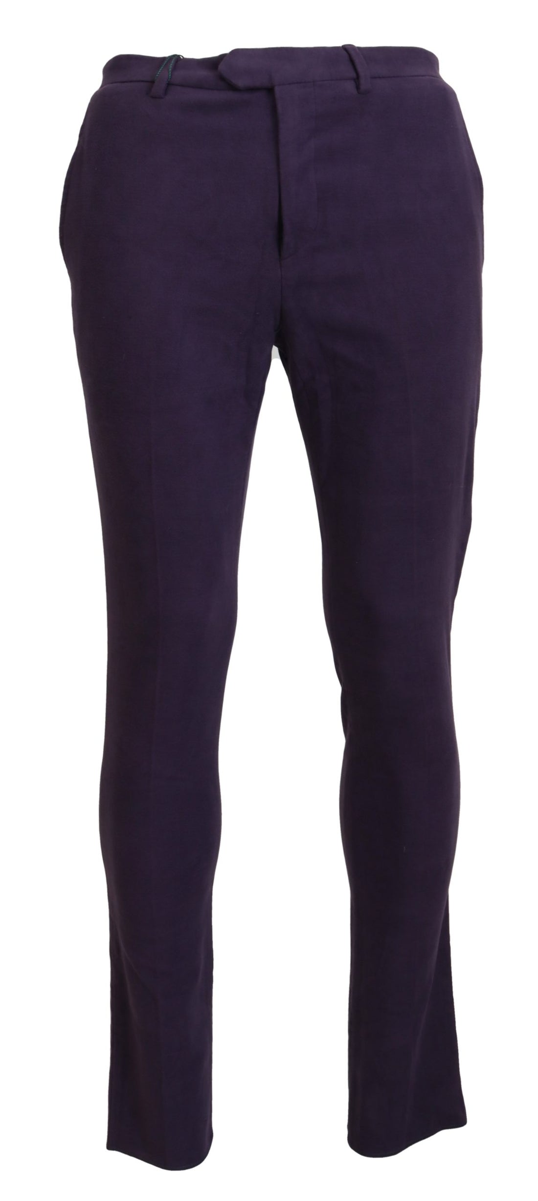 BENCIVENGA Purple Pure Cotton Tapered Mens Pants - Whispers Of Wisdom Clothing