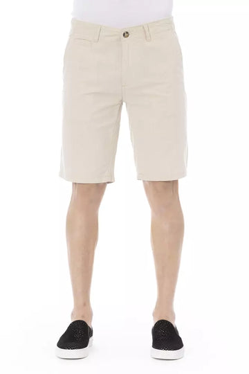 Baldinini Trend Beige Cotton Men Bermuda Short - Whispers Of Wisdom Clothing