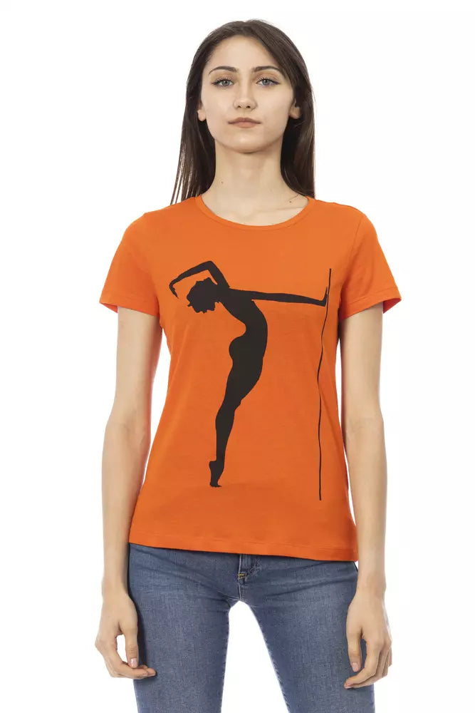 Trussardi Action Orange Cotton Women T-Shirt - Whispers Of Wisdom Clothing