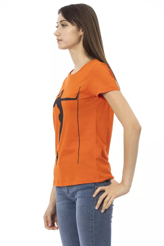 Trussardi Action Orange Cotton Women T-Shirt - Whispers Of Wisdom Clothing
