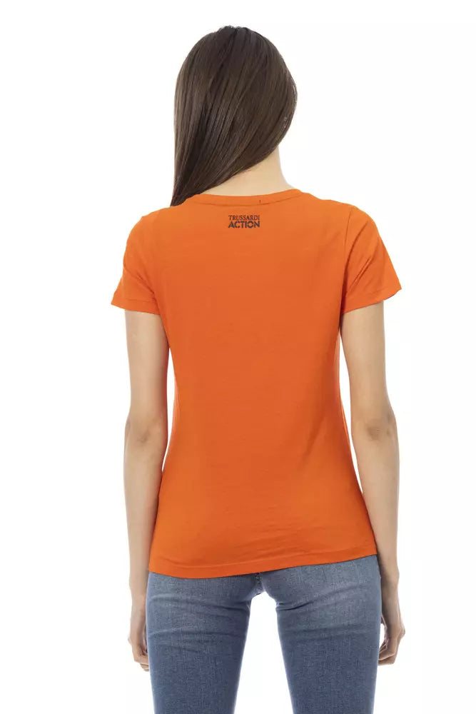 Trussardi Action Orange Cotton Women T-Shirt - Whispers Of Wisdom Clothing
