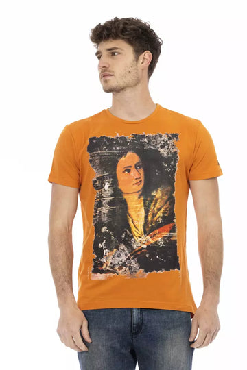 Trussardi Action Orange Cotton Men T-Shirt - Whispers Of Wisdom Clothing