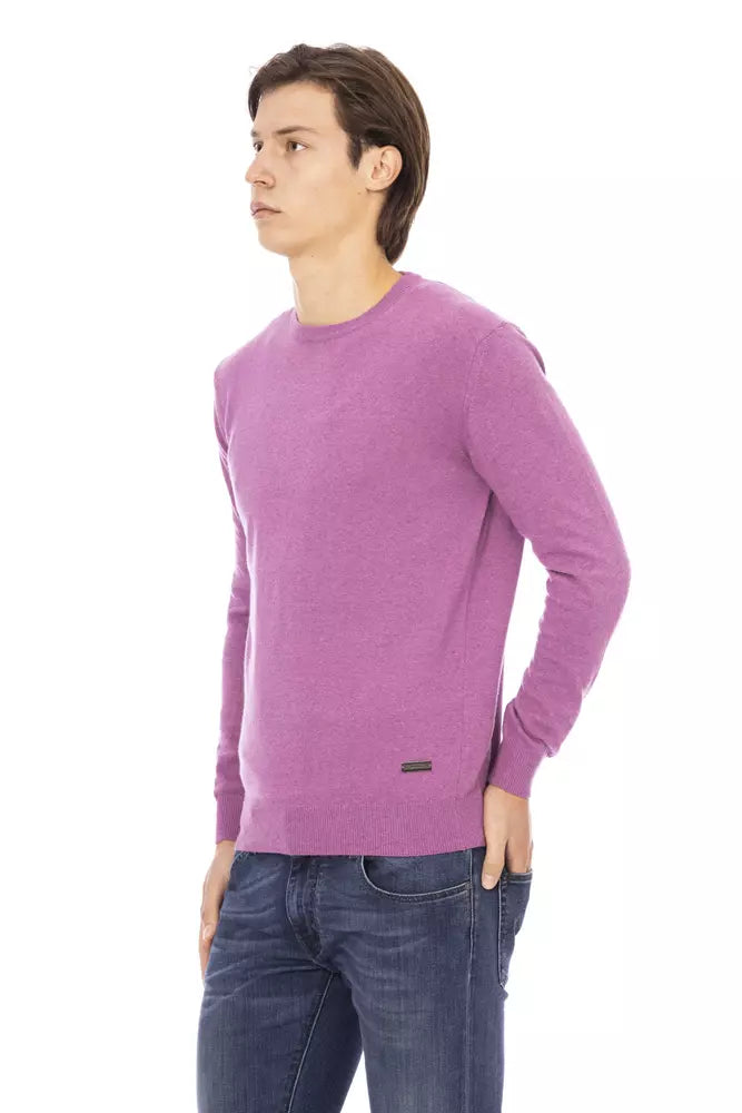 Baldinini Trend Purple Wool Men Sweater - Whispers Of Wisdom Clothing