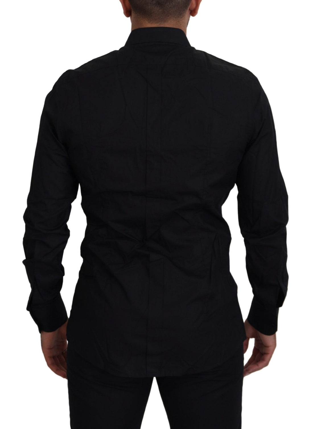 Dolce & Gabbana Black Gold Crown Slim Fit Dress Formal Shirt - Whispers Of Wisdom Clothing