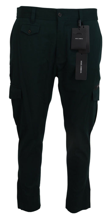 Dolce & Gabbana Green Cargo Cotton Stretch Jeans Pant - Whispers Of Wisdom Clothing