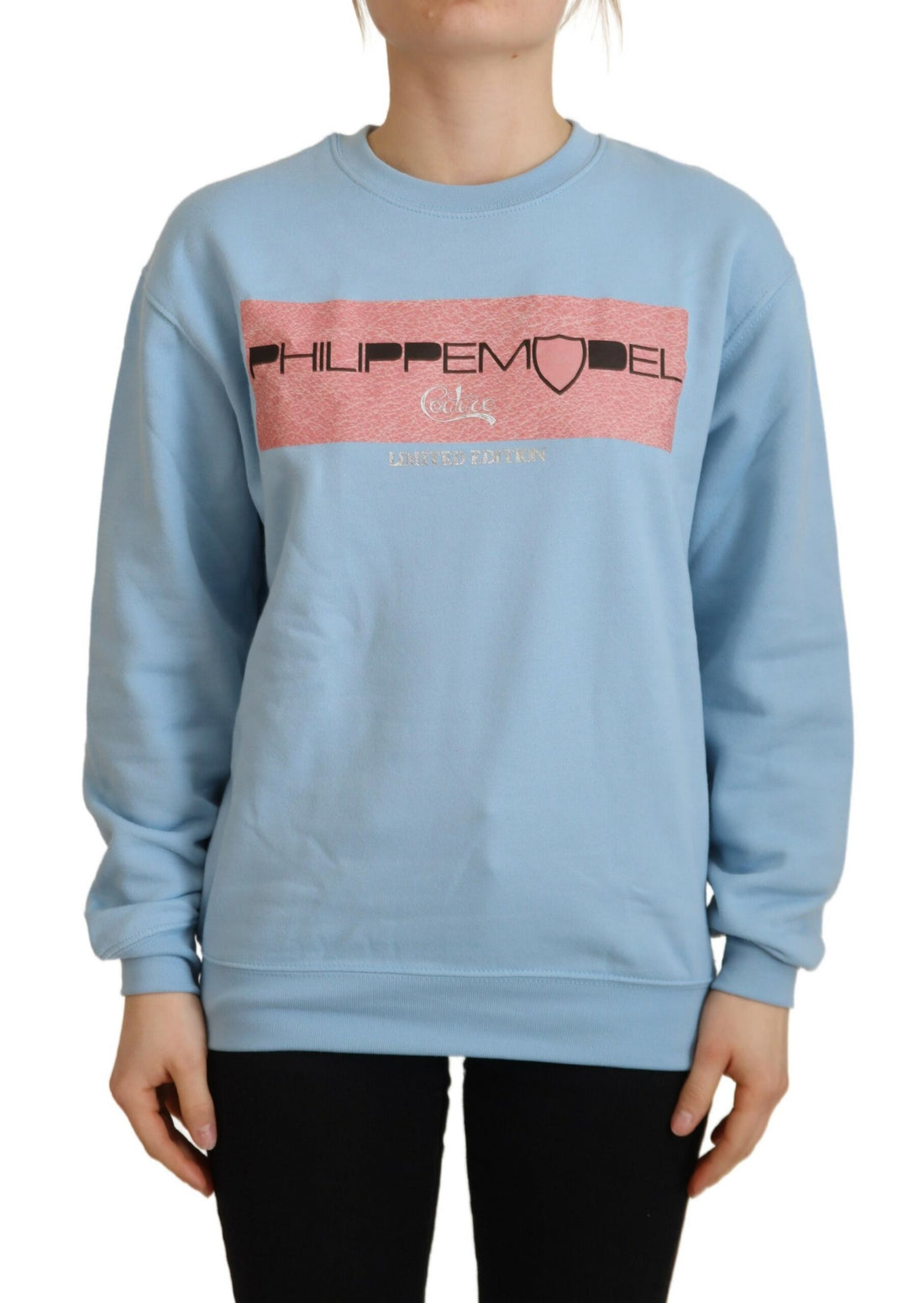 Philippe Model Light Blue Logo Printed Long Sleeves Sweater - Whispers Of Wisdom Clothing