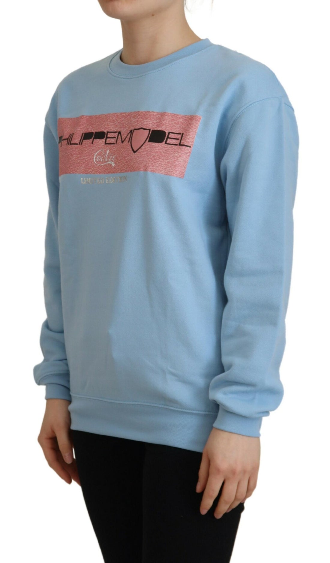 Philippe Model Light Blue Logo Printed Long Sleeves Sweater - Whispers Of Wisdom Clothing