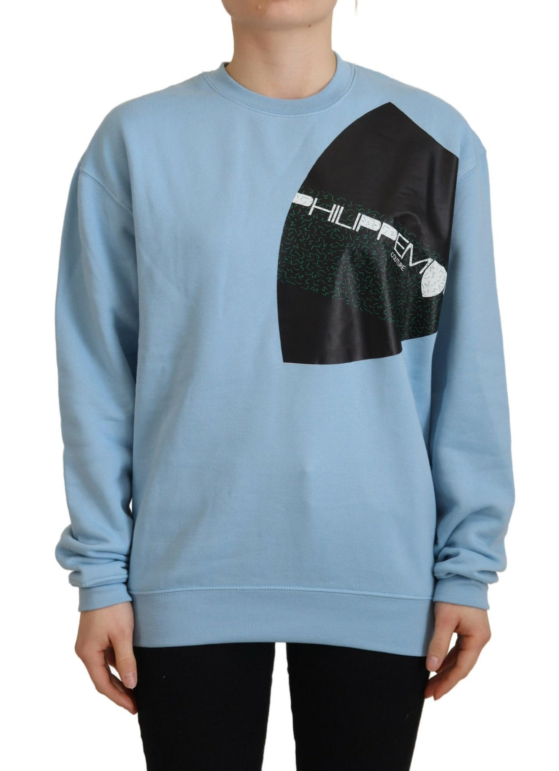 Philippe Model Light Blue Logo Printed Long Sleeves Sweater - Whispers Of Wisdom Clothing