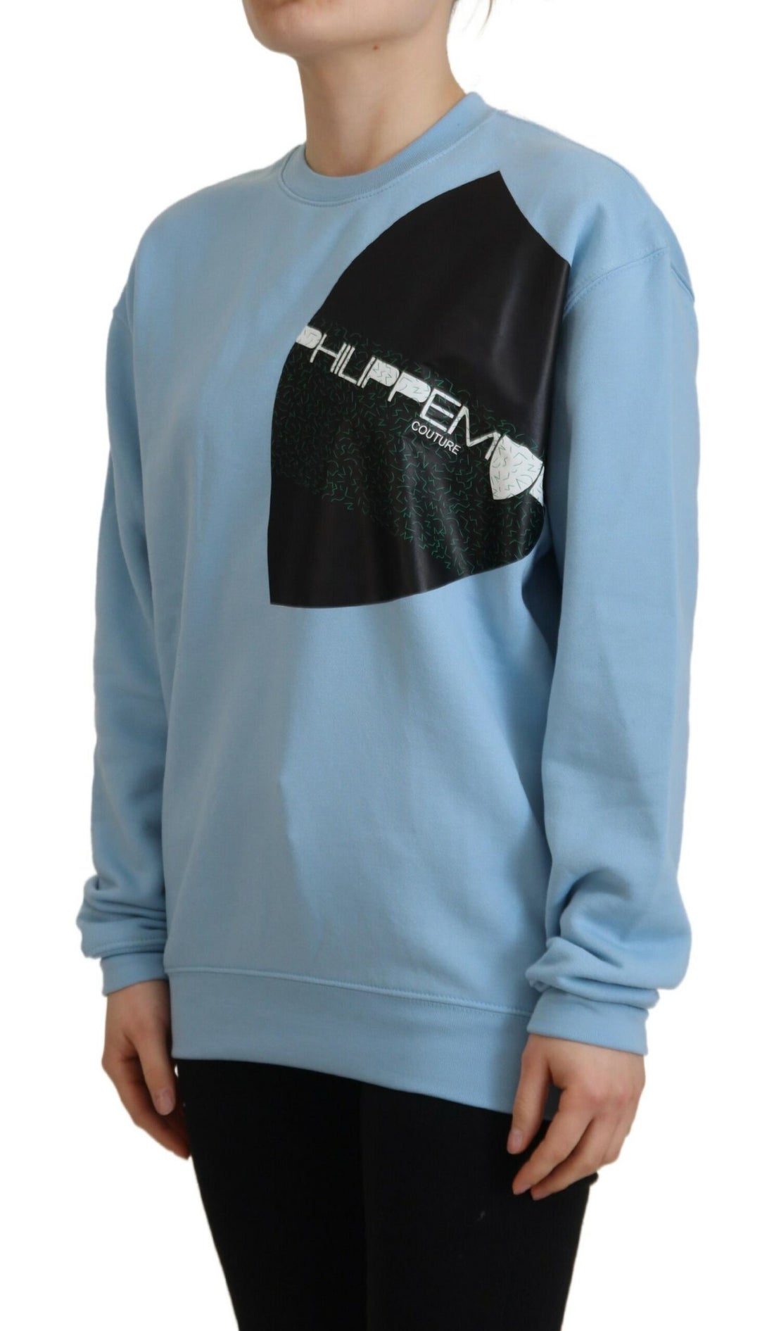 Philippe Model Light Blue Logo Printed Long Sleeves Sweater - Whispers Of Wisdom Clothing