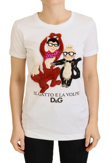 Dolce & Gabbana T-shirt Top White Textured Short Sleeve - Whispers Of Wisdom Clothing