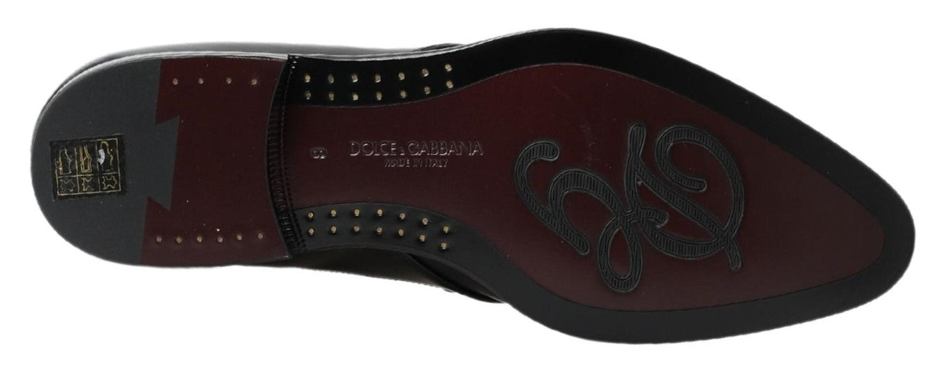 Dolce & Gabbana Black Derby Formal Dress Shoes - Whispers Of Wisdom Clothing