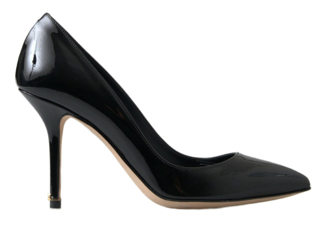 Dolce & Gabbana Black Patent Leather High Heels Pumps Shoes - Whispers Of Wisdom Clothing
