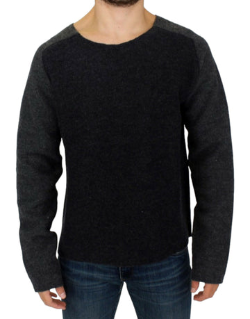 Costume National Gray wool crewneck sweater - Whispers Of Wisdom Clothing