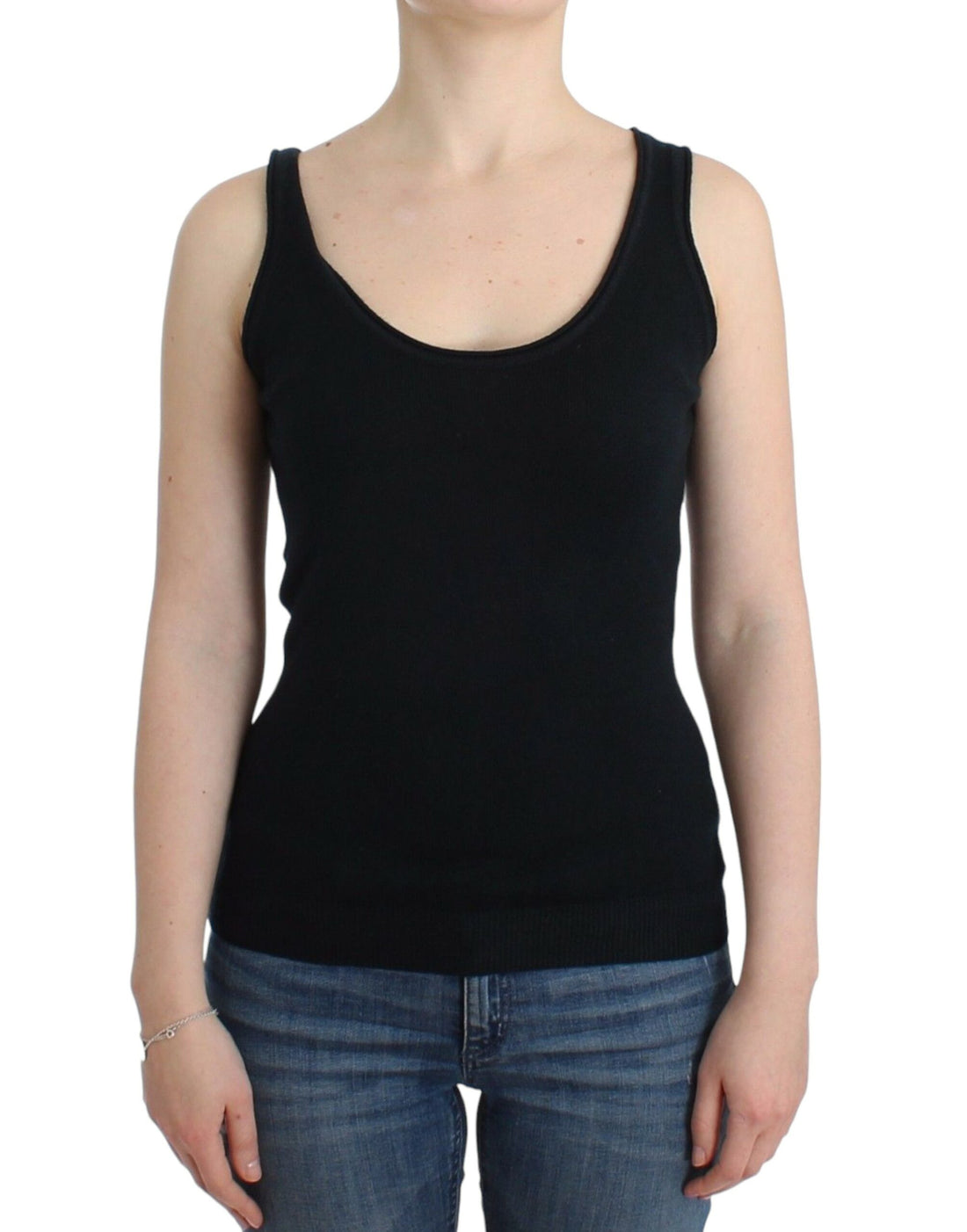 Ermanno Scervino Black Knit Top Knitted Sweater 100% Cashmere - Whispers Of Wisdom Clothing