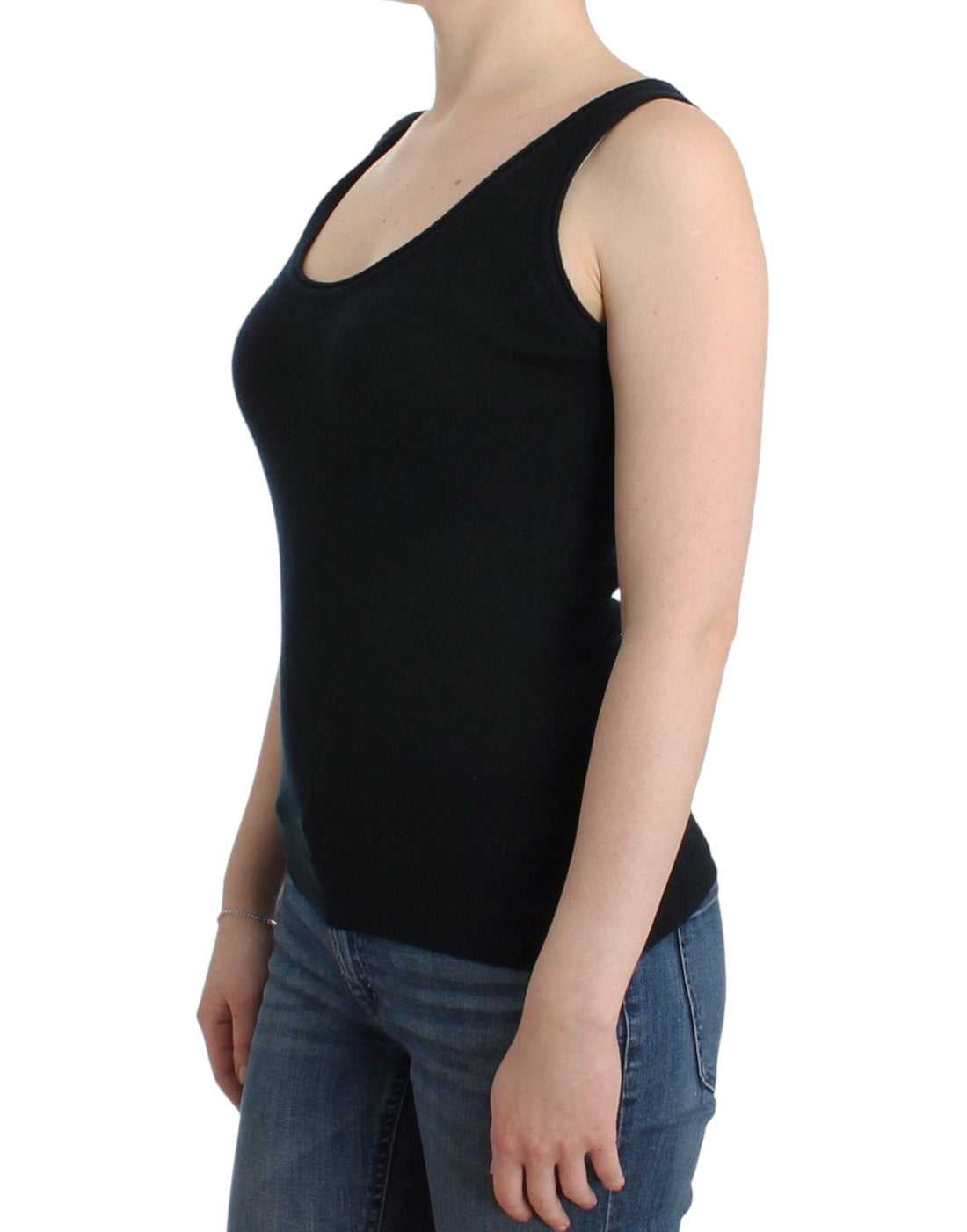 Ermanno Scervino Black Knit Top Knitted Sweater 100% Cashmere - Whispers Of Wisdom Clothing