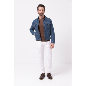 Don The Fuller Blue Cotton Men Jacket