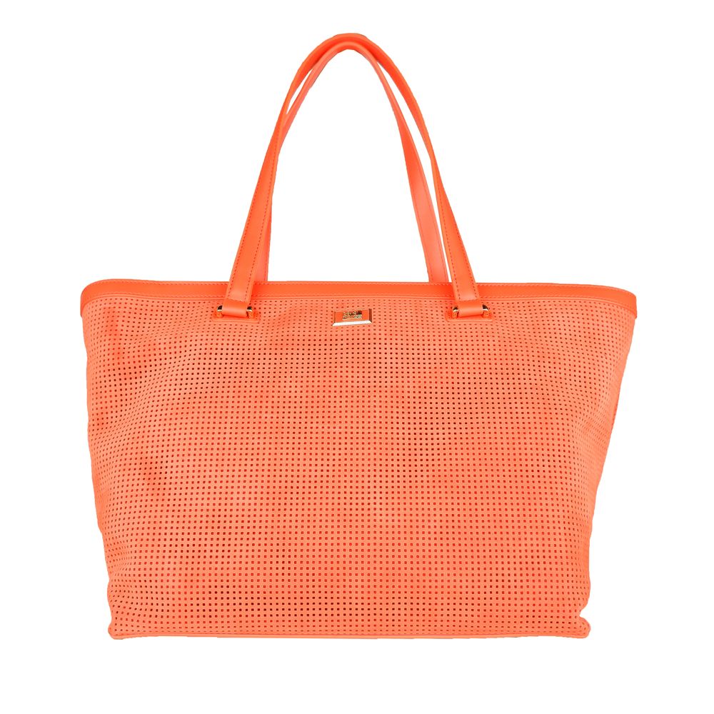 Cavalli Class Orange Calfskin Women Handbag - Whispers Of Wisdom Clothing
