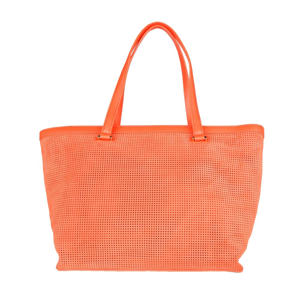 Cavalli Class Orange Calfskin Women Handbag - Whispers Of Wisdom Clothing