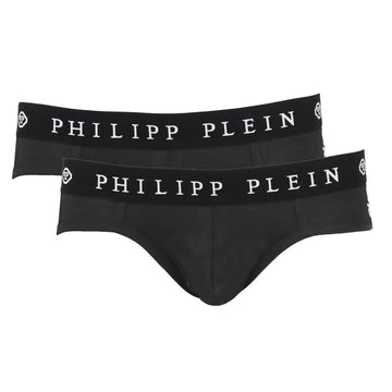 مجموعة بوكسر رجالي من القطن باللون الأسود من Philipp Plein