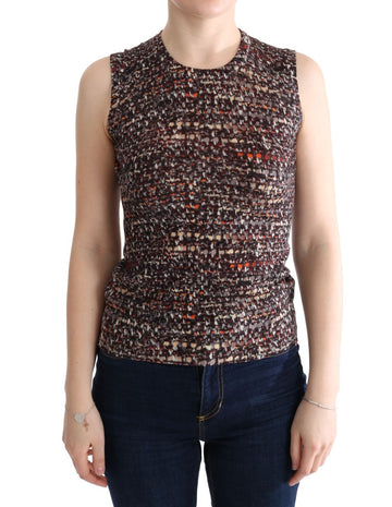 Dolce & Gabbana Multicolor Print Knit Top Wool T-shirt - Whispers Of Wisdom Clothing