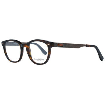 Ermenegildo Zegna Brown Men Glasses Frame