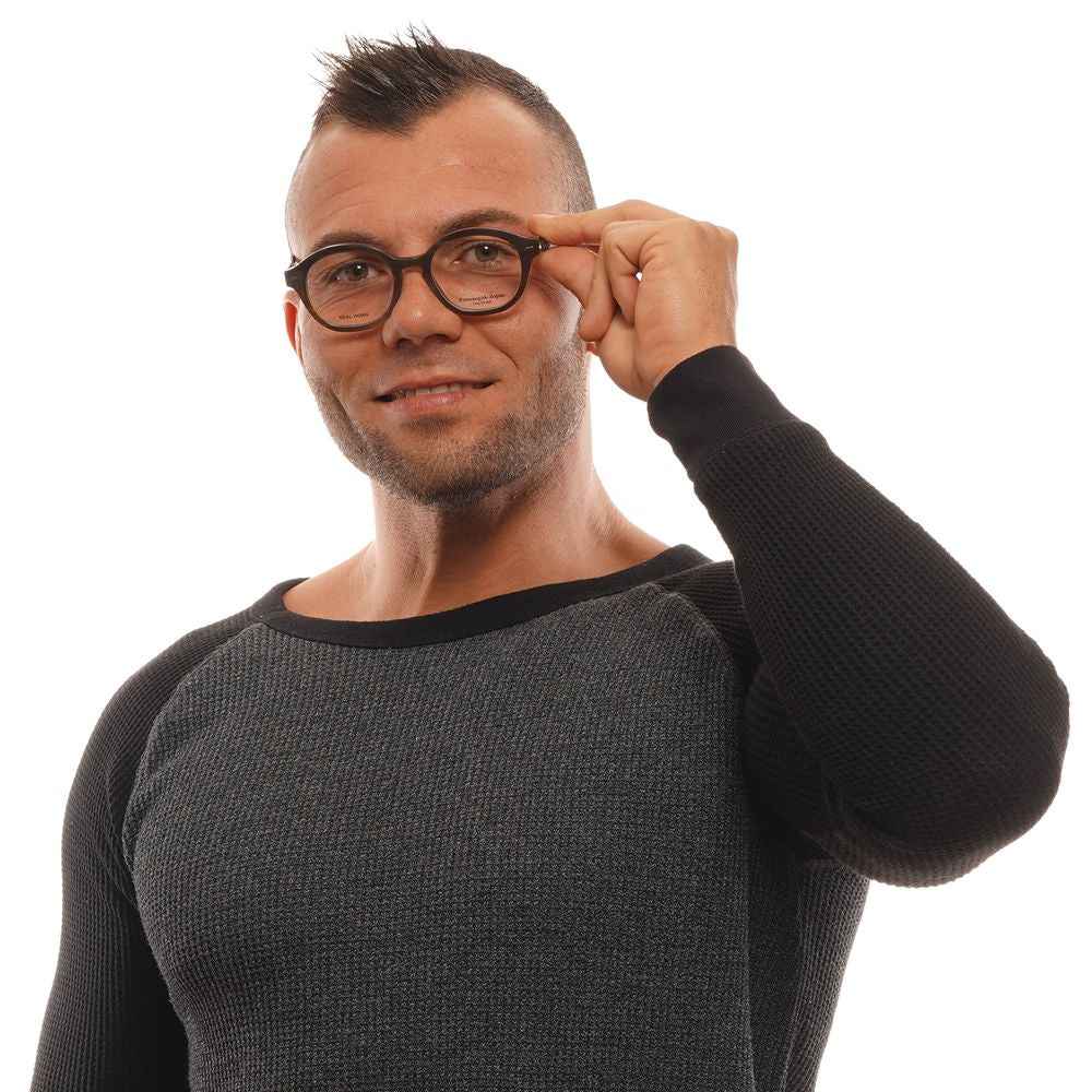 Ermenegildo Zegna Brown Men Glasses Frame