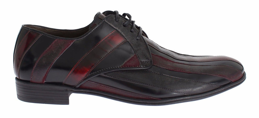Dolce & Gabbana Black Bordeaux Leather Dress Formal Shoes - Whispers Of Wisdom Clothing