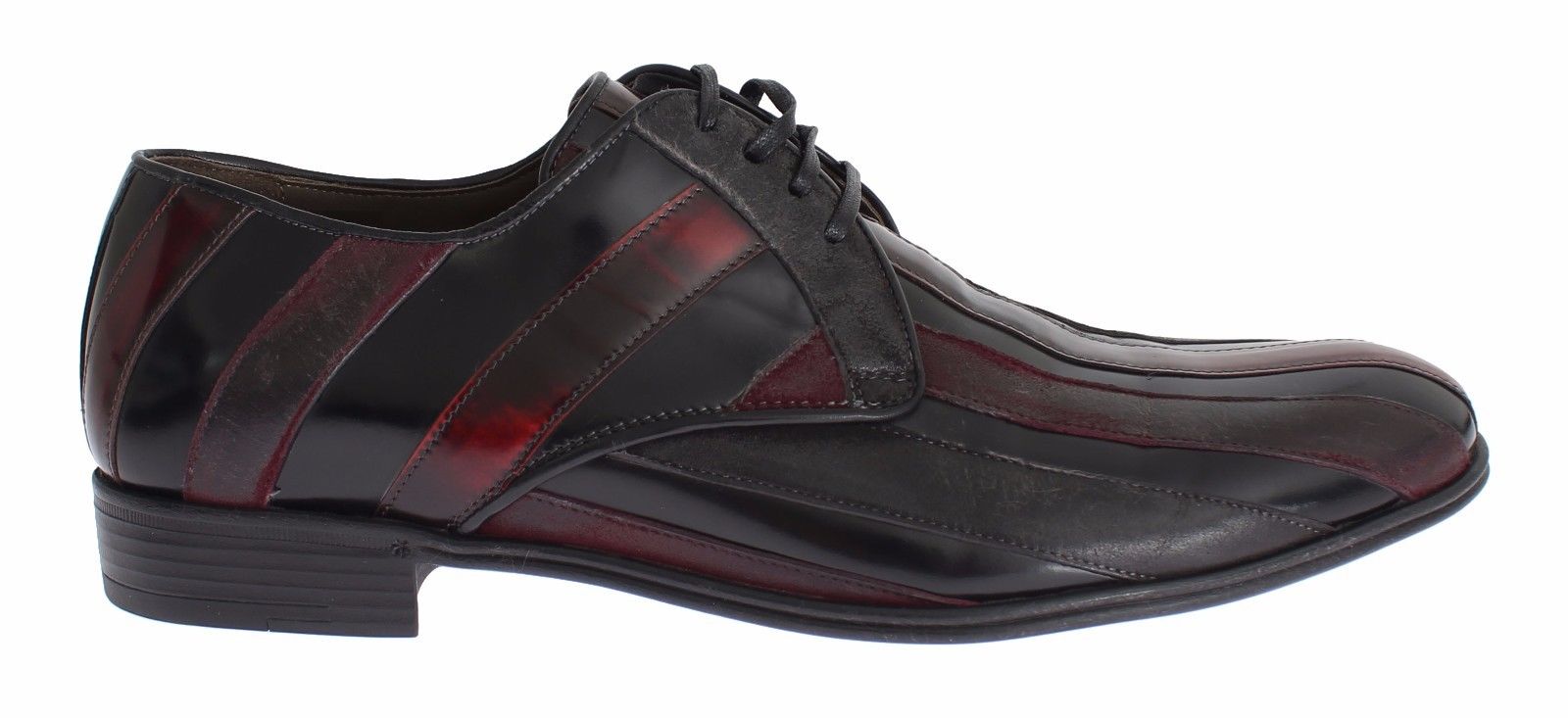 Dolce & Gabbana Black Bordeaux Leather Dress Formal Shoes - Whispers Of Wisdom Clothing