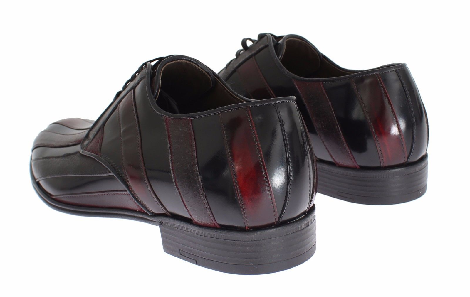 Dolce & Gabbana Black Bordeaux Leather Dress Formal Shoes - Whispers Of Wisdom Clothing