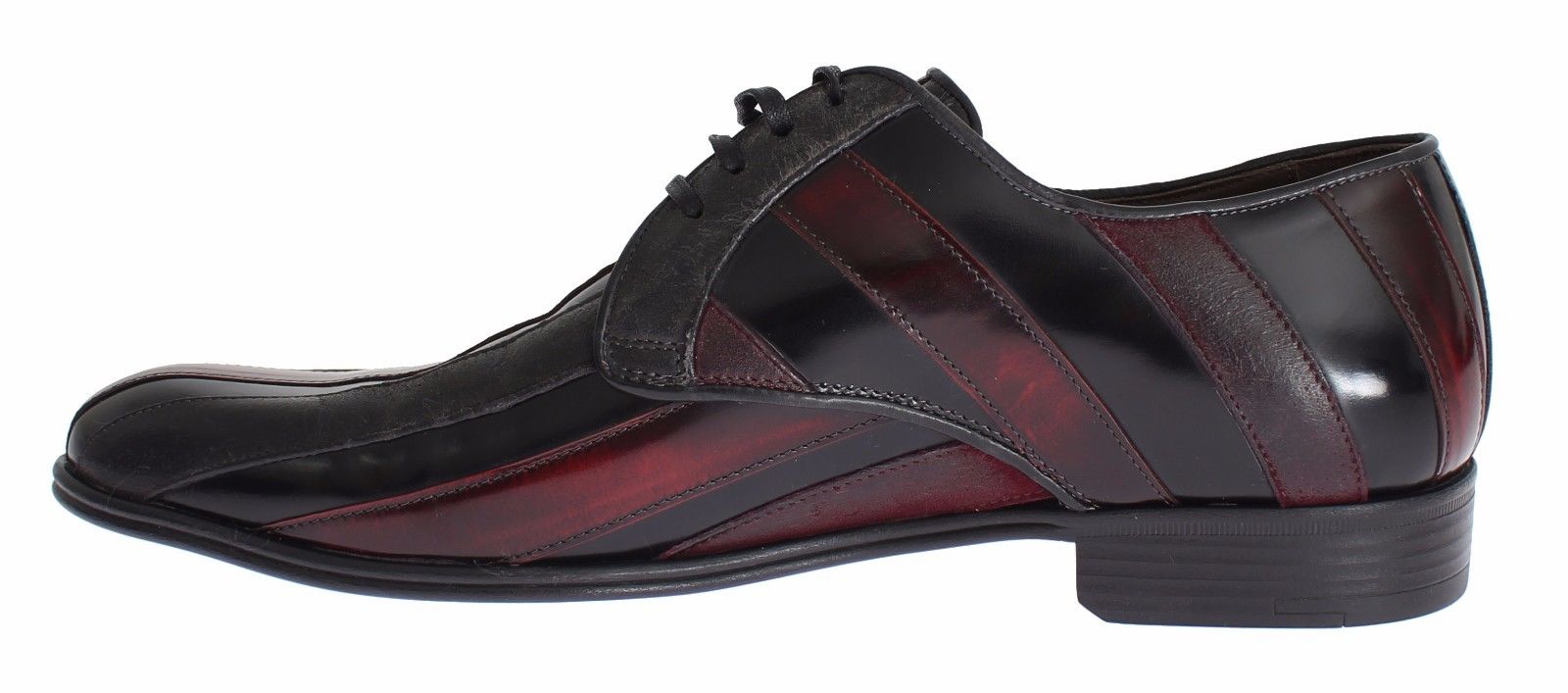 Dolce & Gabbana Black Bordeaux Leather Dress Formal Shoes - Whispers Of Wisdom Clothing
