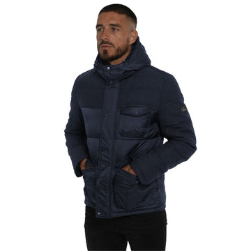 Yes Zee Blue Wool Men Jacket