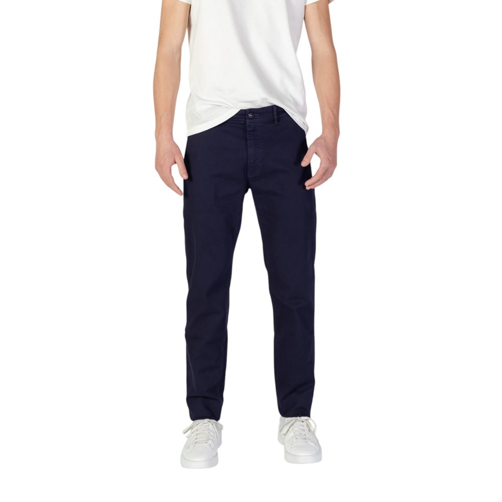 Hugo Boss Blue Cotton Skinny Pants