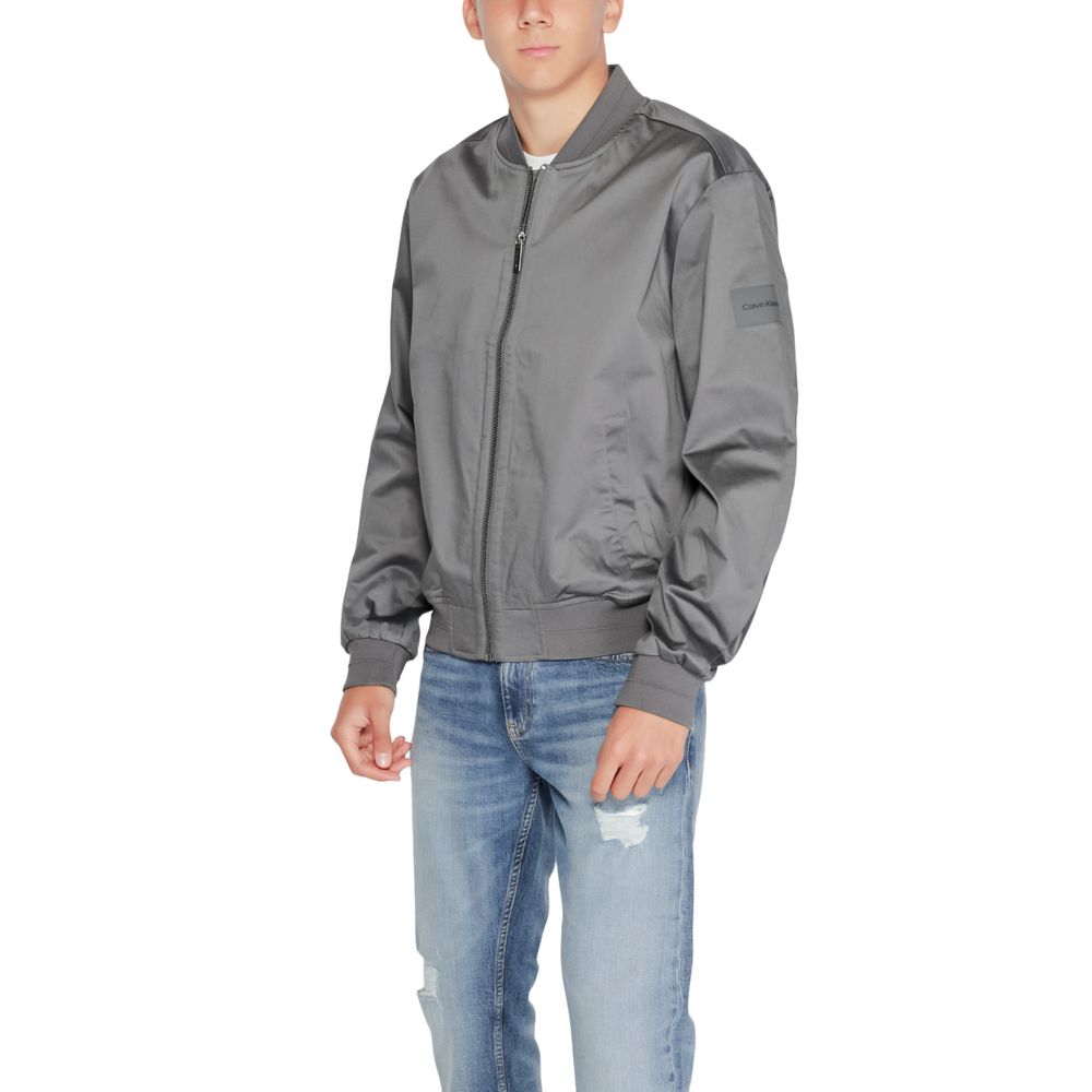 Calvin Klein Gray Organic Cotton Jackets & Coat