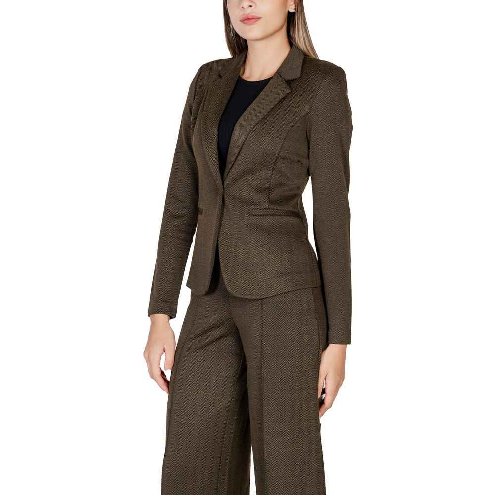 ICHI Green Polyester Blazer