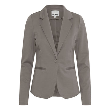 ICHI Gray Polyester Blazer