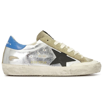 حذاء رياضي من جلد العجل باللون الرمادي من Golden Goose