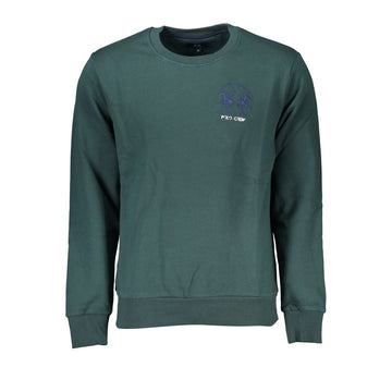 La Martina Green Cotton Men Sweater