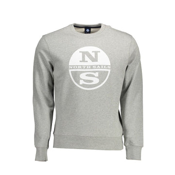 North Sails Gray Cotton Men Sweater