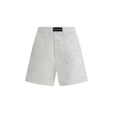 Marine Serre Linen Shorts