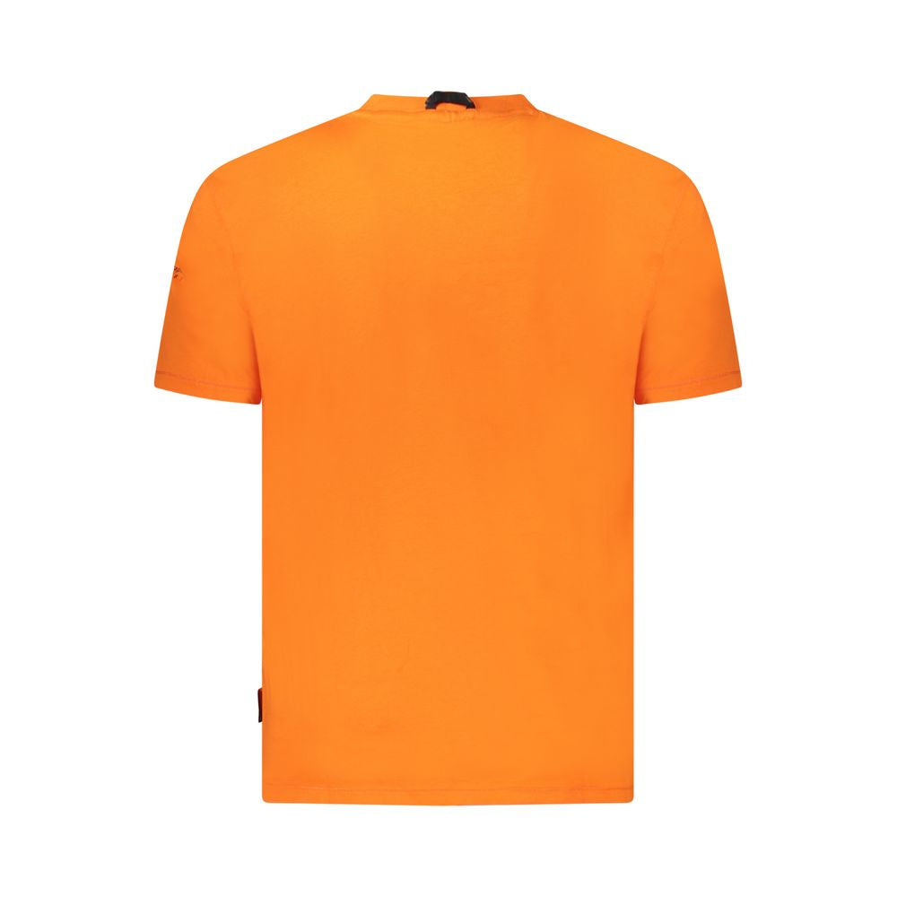 Napapijri Orange Cotton Men T-Shirt