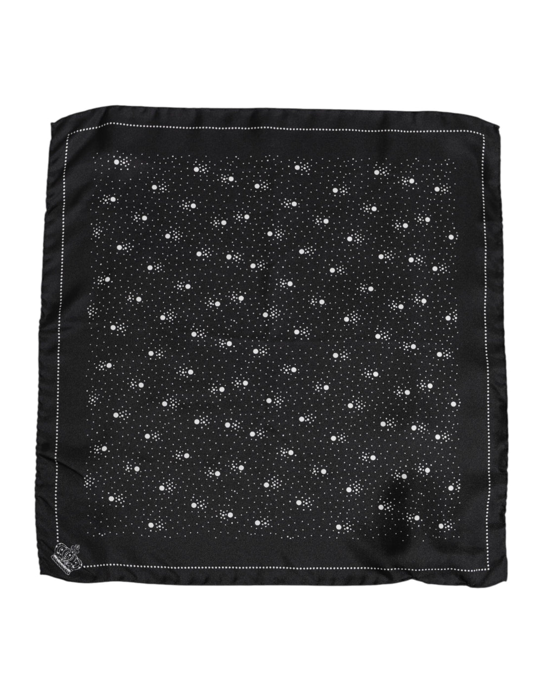 Dolce & Gabbana Black White Printed Square Men Foulard Scarf