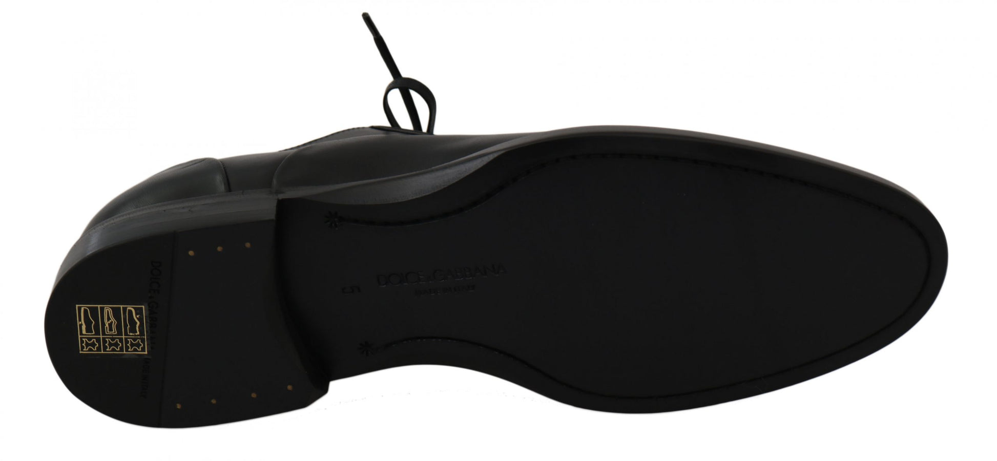 Dolce & Gabbana Black Leather Derby Formal Shoes - Whispers Of Wisdom Clothing