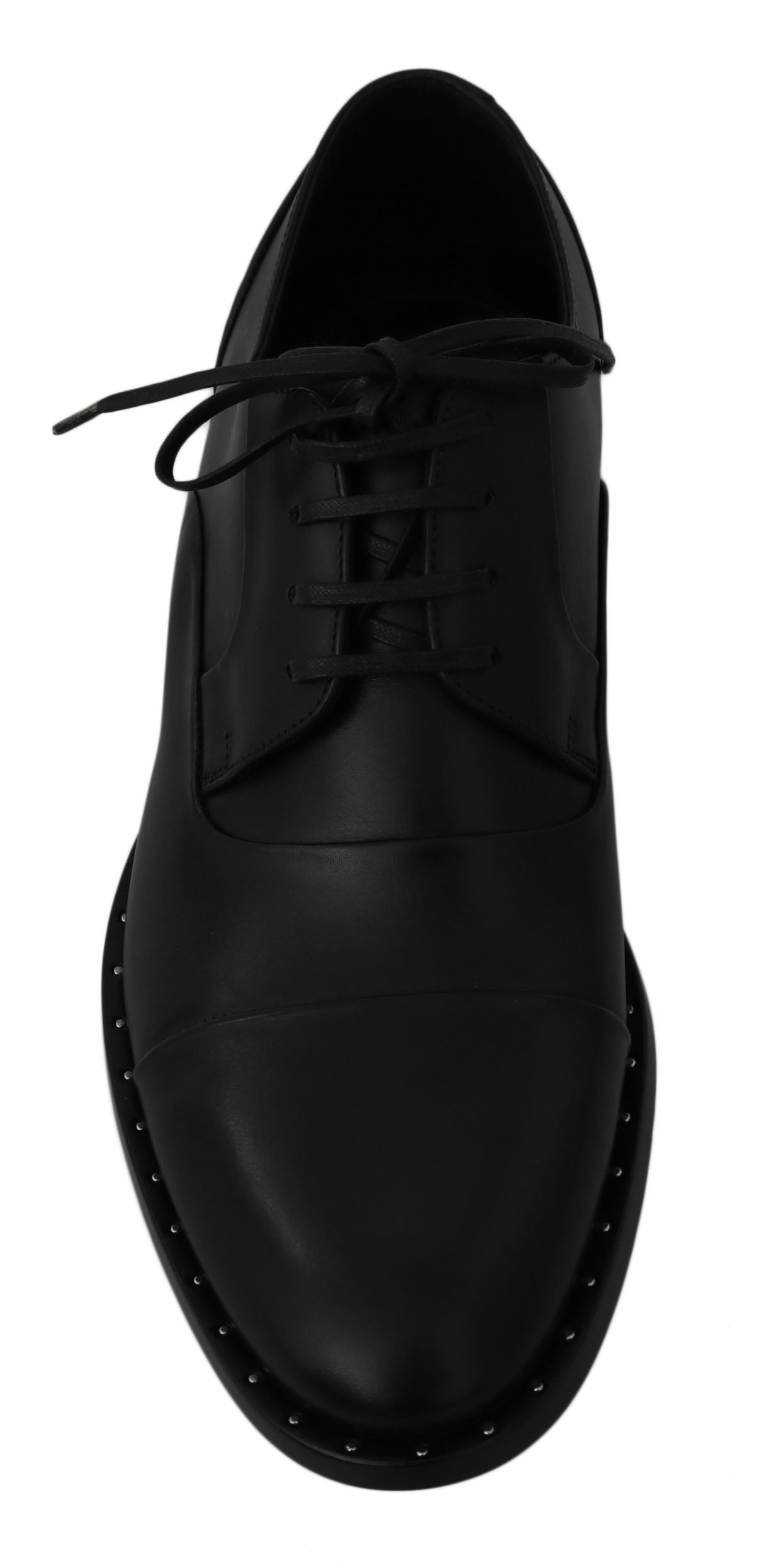 Dolce & Gabbana Black Leather Derby Formal Shoes - Whispers Of Wisdom Clothing