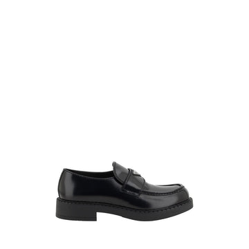 Prada Black Rubber Platform Loafers