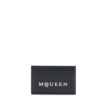 Alexander McQueen Black Calf Leather Bos Taurus Wallet