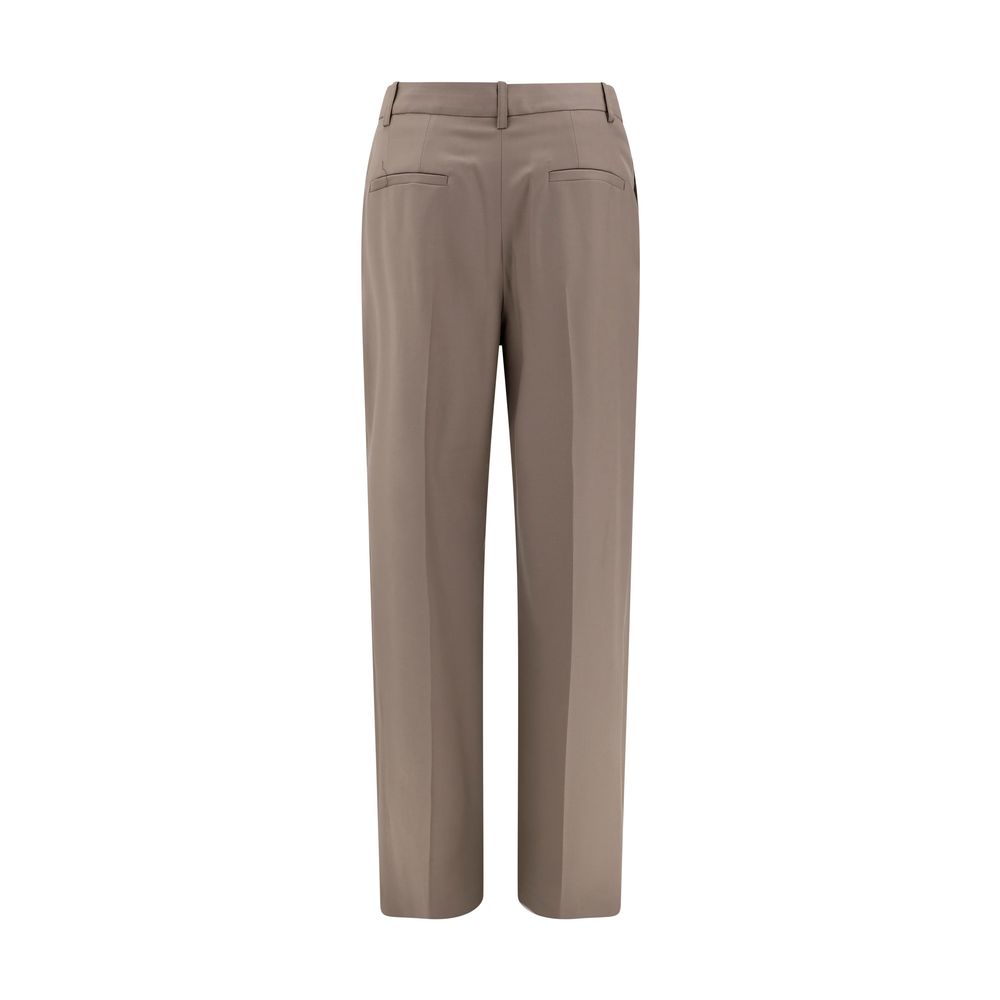 Loulou De Saison Bicolor Fleece Wool Flared Pants