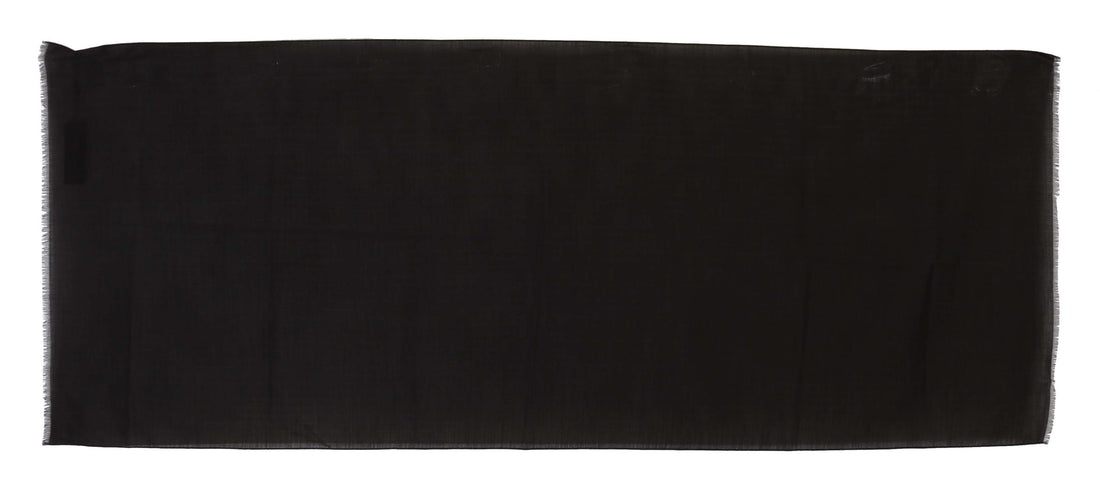 Dolce & Gabbana Dark Gray Virgin Wool Striped Pattern Wrap Scarf - Whispers Of Wisdom Clothing