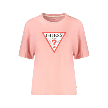 Guess Jeans Pink Cotton Women T-Shirt