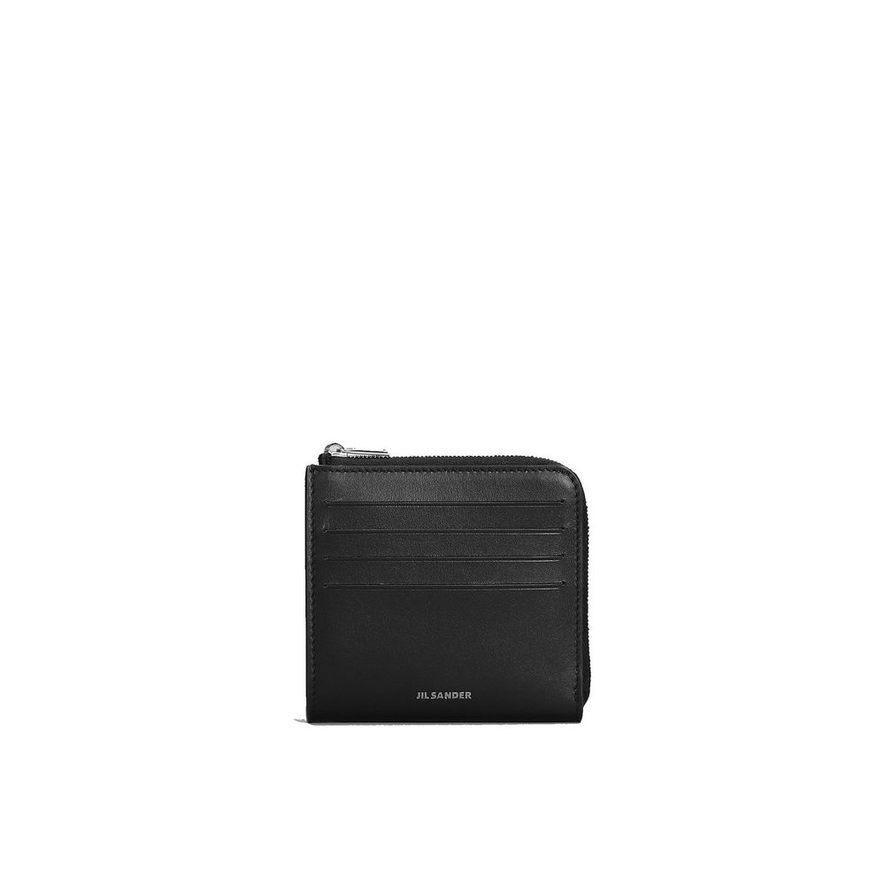 Jil Sander Black Leather Cardholder