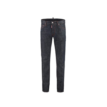 Dsquared² Blue Cotton Relaxed Fit Jeans